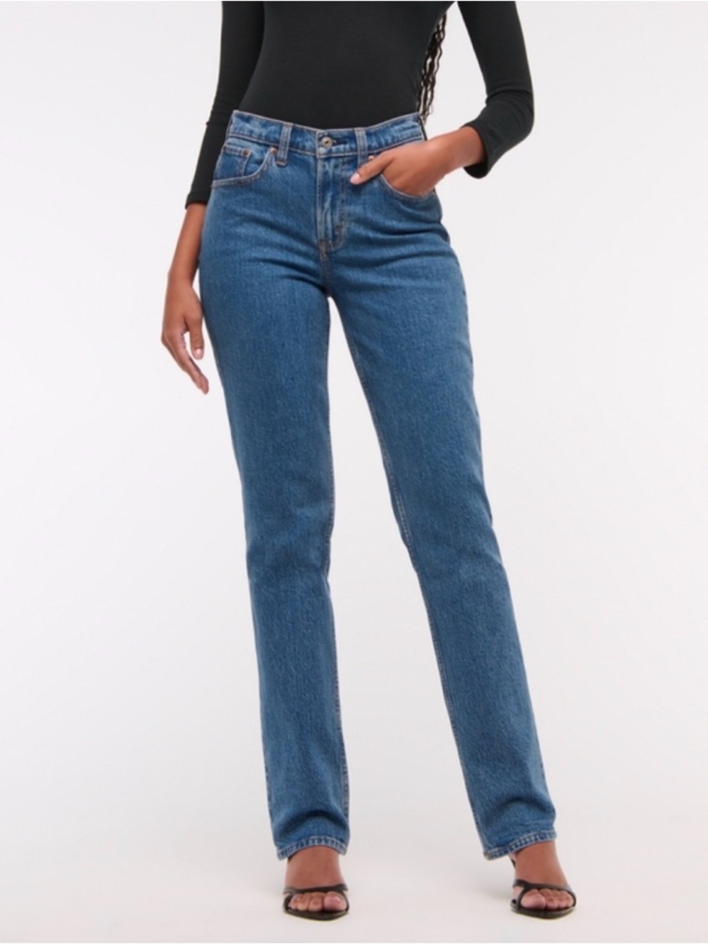 Abercrombie Curve Love 90s ultra high rise straight jeans size 26
